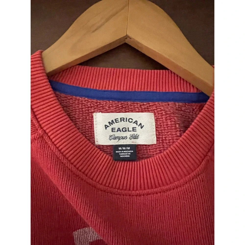 American Eagle Campus Edit Red Graphic Sweatshirt AENY 1977  Medium
